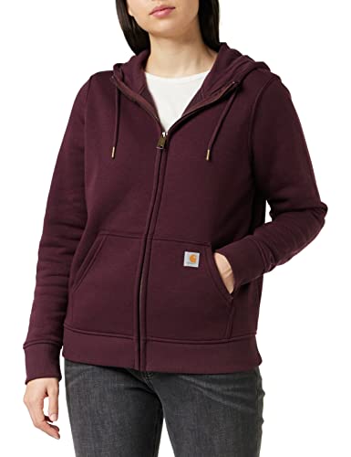 Carhartt Damska bluza z kapturem Clarksburg z zamkiem na całej długości, Fudge Heather, L