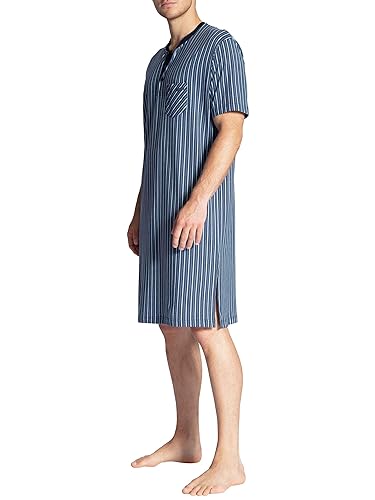 CALIDA Męska koszula nocna Relax Imprint jednoczęściowa piżama, Dark Sapphire, 52