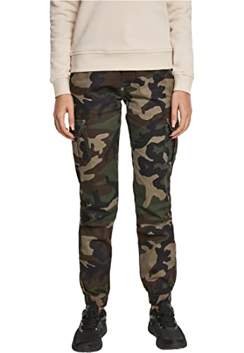 Urban Classics Damskie spodnie cargo z wysokim stanem Spodnie Kobiety , Multicolour (Dark Camo 00784) , 30