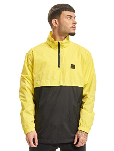 Urban Classics Kurtka męska Windbreaker Pull Over Jacket Stand Up Collar, wielokolorowy (Brightyellow/Blk 01733), L