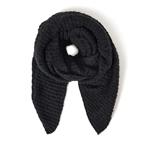 PIECES Damski szalik Pcpyron Structured Long Scarf Noos Bc, czarny, jeden rozmiar