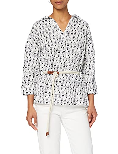 Yargıcı Bluzka damska Belt Detail Blouse, Kość słoniowa (Off White 037), XS