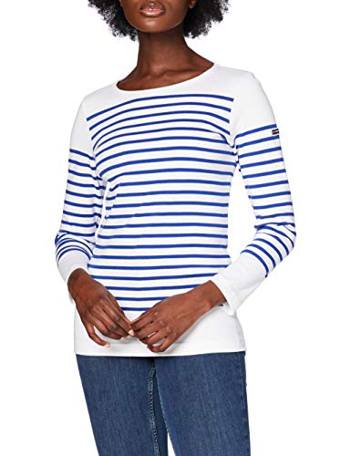 Armor Lux Damska bluzka z długim rękawem Mariniã¨re Amiral Femme, Blanc (Dw5 Blanc/Etoile Dw5), 44 PL