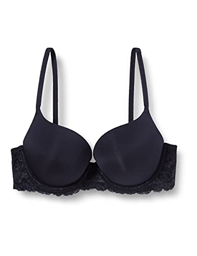 DORINA Damski biustonosz Claire Super Push Up Push Up na co dzień, czarny 34D (Producent rozmiar:34), Czarny, 75D