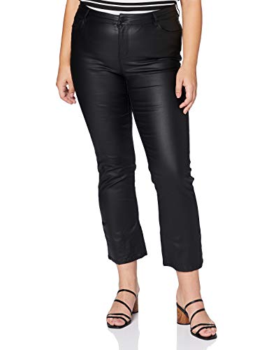 VERO MODA Vmsheila Mr Kick Flare Coated Pant spodnie damskie, czarny, 32-M