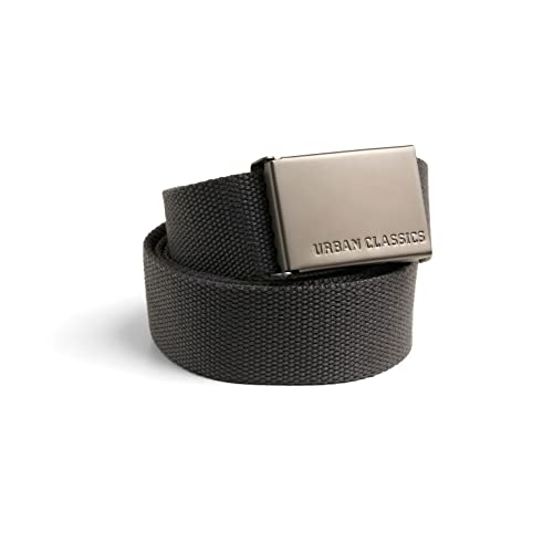 Urban Classics Canvas Belts Pasek Uniseks , Antracytowy , 120