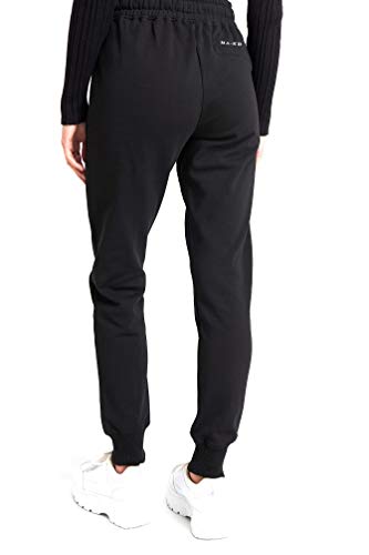 NA-KD Damskie spodnie dresowe z logo Basic, Czarny, XXL