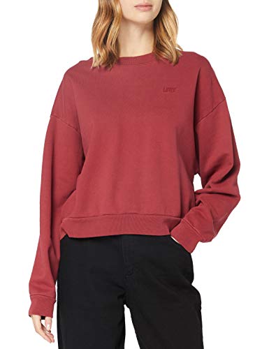 Levi's Bluza damska Diana Crew, Biking Red Tight Loops Garment Dye Biking Red, S