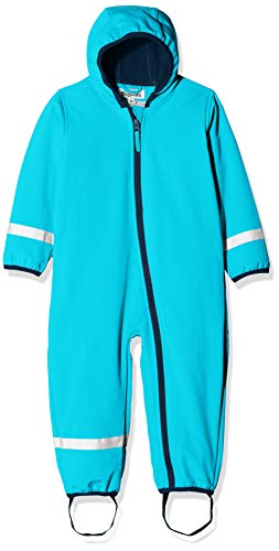 Playshoes Unisex Baby Softshell kombinezon z podszewką polarową, błękit (AquaBlau), 80