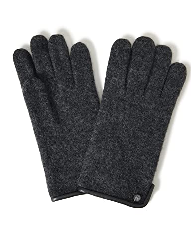 Roeckl Męskie rękawiczki Klassischer Walkhandschuh, Czarny (antracyt 090), 34