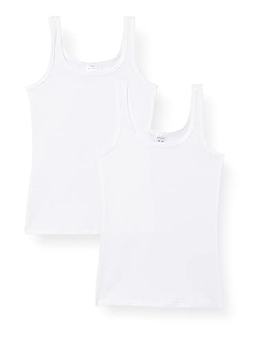 Schiesser Podkoszulek Dziewczęcy, 2 Sztuki, Tanktop - 95/5 Organic Cotton, Biały, 176 Cm