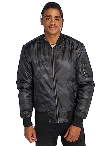 Urban Classics Męska kurtka Camo Basic Bomber Jacket, ciemny kamuflaż., XL