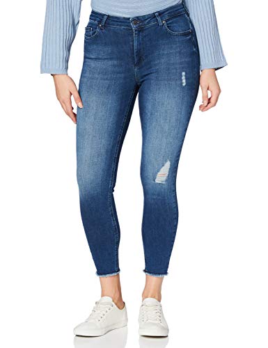 Only Jeansy Damskie Onlblush Mid Ank Raw Rea2077 Noos Skinny, Niebieskie, (L) W x 30L