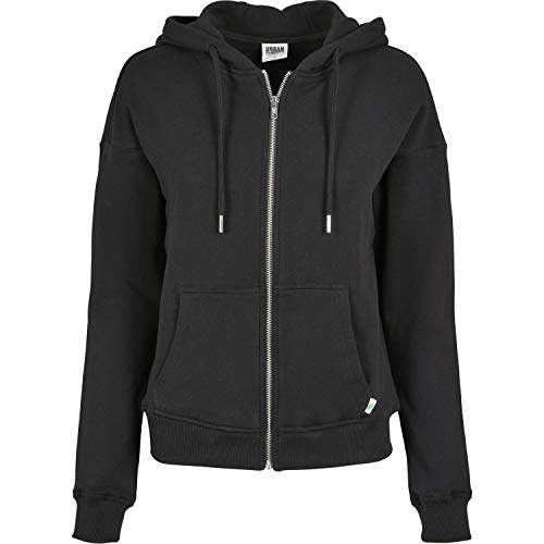 Urban Classics Damska bluza z bawełny organicznej Ladies Organic Zip Hoody, Basic bluza z kapturem z zamkiem błyskawicznym (w 2 kolorach, rozmiary XS - 5XL)