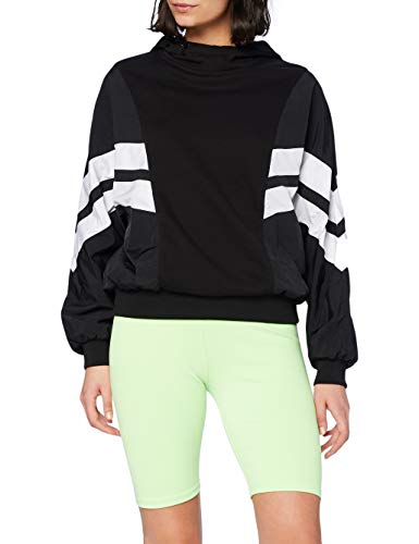 Urban Classics Damska bluza z kapturem Ladies Mix Crinkle Nylon Sweat Hoody