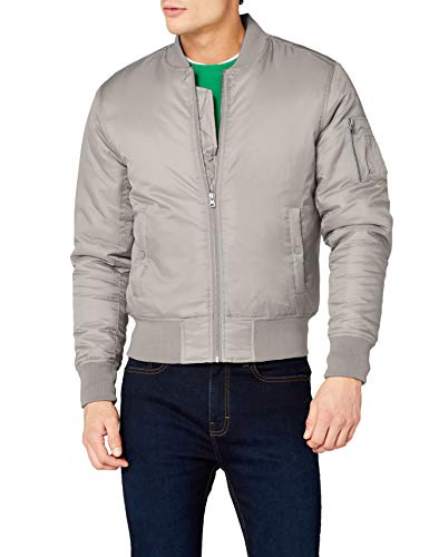 Urban Classics Męska kurtka Basic Bomber Jacket kurtka bomberka, kurtka lotnicza z naszytą kieszenią i zamkiem błyskawicznym na ramieniu, w wielu kolorach, rozmiary S-5XL