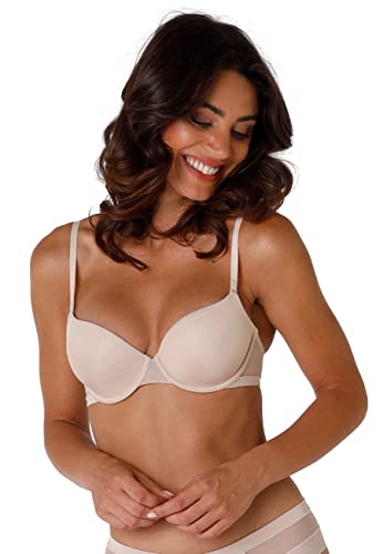Lovable Ultralekki biustonosz z fiszbinami Demi Cover damski, Beżowy (skóra), 80C