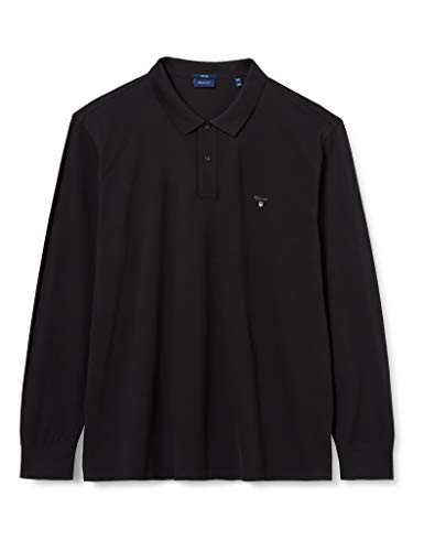 GANT Męska koszulka polo The Original Pique Ls Rugger, Czarny, XS