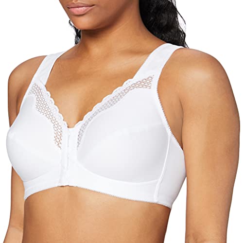 Bestform Posture 531 Front Fastening Control bez fiszbin miękki biustonosz z pełną miseczką, biały, 90B