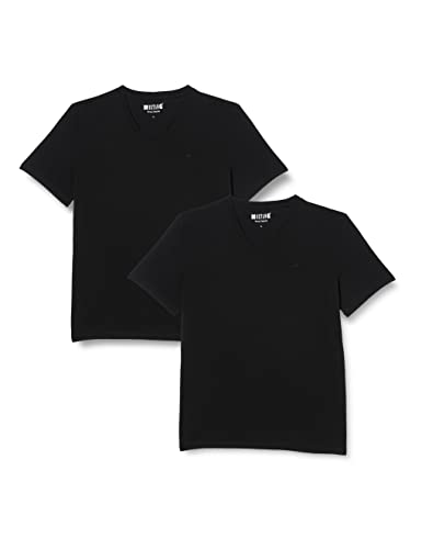 MUSTANG męski T-shirt (2 sztuki), czarny (Black 4142), L