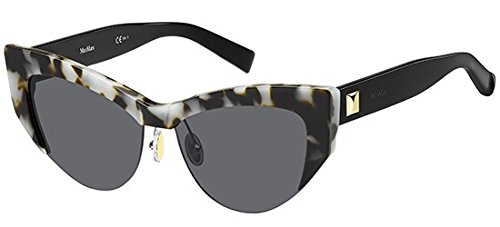 Max Mara Damskie MM LINA I IR BOA 55 okulary przeciwsłoneczne, złote (Ivory Gd Havana/Grey Blue)