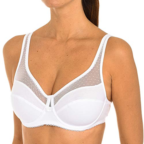 Dim Damski biustonosz Soutien-Gorge Armature Generous Coton Bio, Blanc, 95C