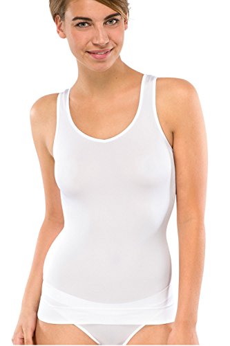 Schiesser Damski Tank Top Bezszwowy Podkoszulek, Biały (Biały 100), L