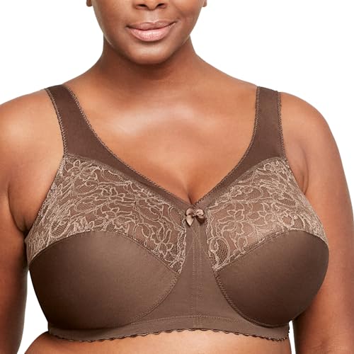 Glamorise MagicLift oryginalny biustonosz podtrzymujący pełny rozmiar plus size bez fiszbin #1000, Cappuccino, 95H
