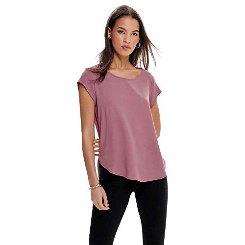 Only Kobiety Onlvic S/S Noos Wvn Bluzka, Pink Mesa Rose, 34