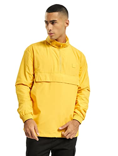Urban Classics Kurtka męska Windbreaker z kieszenią na kaptur – Hidden Hood Pull-Over Jacket, żółty (Chrome Yellow 01148), XXL