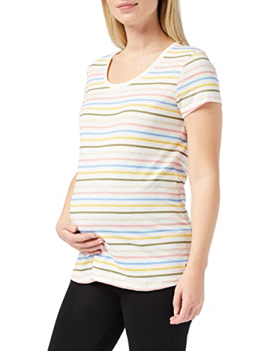 Esprit Maternity Damska koszulka Ss AOP dla kobiet w ciąży, Wielokolorowa (Off White 110), XS
