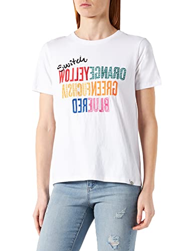 Desigual Damska koszulka Ts_Colors, biały (Blanco 1000), S