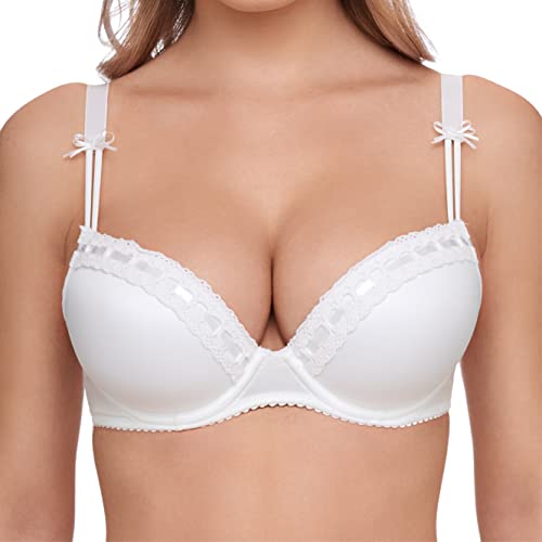 Susa Damski biustonosz push-up Dirndl, biały (003), 80B