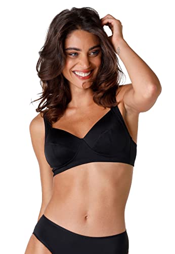 Lovable Damski biustonosz bez fiszbin z 3 wyciętymi miseczkami Reggiseno Senza Ferretto Shaping. Alto Sostegno, czarny (004-nero), 95C