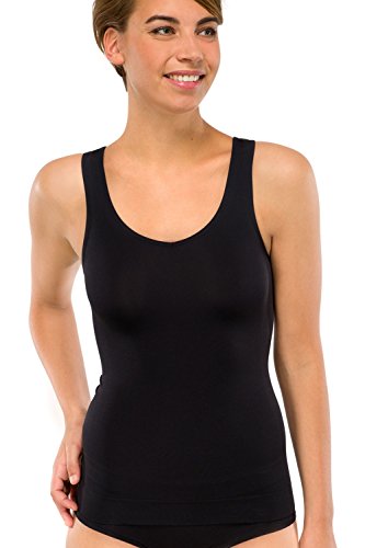 Schiesser Damski Tank Top Bezszwowy Podkoszulek, Czarny (Schwarz 000), Xl