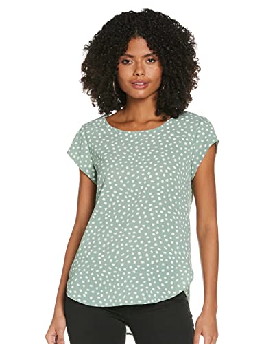 ONLY Onlvic Ss Aop Top Noos Ptm Koszulka Kobiety, Chinois Green/Aop:big Karo Dot, 34