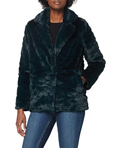 SPARKZ COPENHAGEN Damski płaszcz Anella Jacket ze sztucznego futra, Evergreen, S