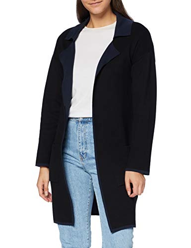 Mavi Damska kurtka z dzianiny z długim kardiganem, Black-Navy, S