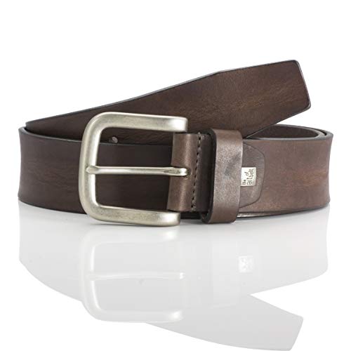LINDENMANN The Art of Belt The Art of Belt męski pasek z pełnej skóry bydlęcej, szerokość 40 mm i grubość 4 mm, możliwość skrócenia, pasek, pasek skórzany, pasek dżinsowy XXL, ciemnobrązowy,