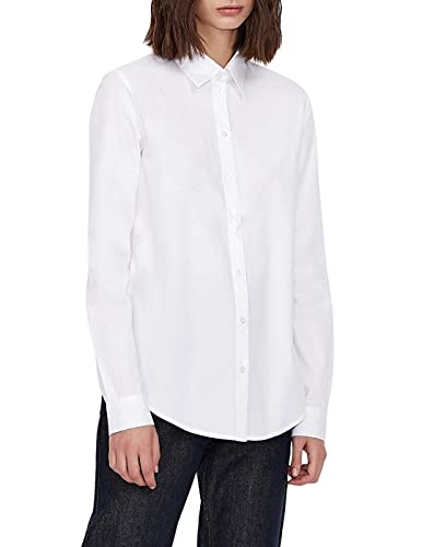 Armani Exchange Damska luźna i elegancka bluzka, Biały (optyczny biały 1000), S