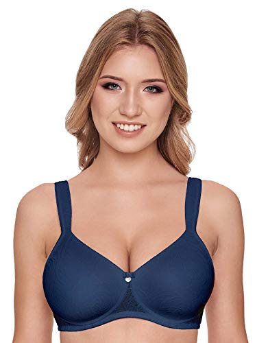 Susa Damski biustonosz bez fiszbin Palermo, niebieski (Twilight 329), 90C