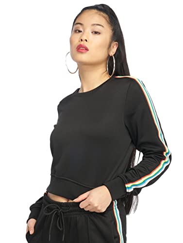 Urban Classics Damski sweter z długim rękawem w wielu kolorach, czarny (Black 00007), XS