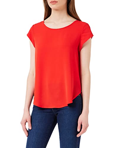 ONLY Onlvic S/S Solid Top Noos Ptm Top Kobiety , czerwony (high risk red) , 44