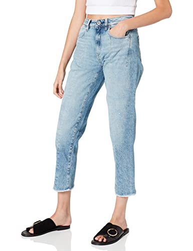 G-STAR RAW Dżinsy damskie Lanc 3D High Waist Straight RippedG-STAR RAW damskie dżinsy Lanc 3d High Waist Straight Ripped, Niebieski (Lt Aged Restored 86 D09361-9436-8970), 31W / 32L