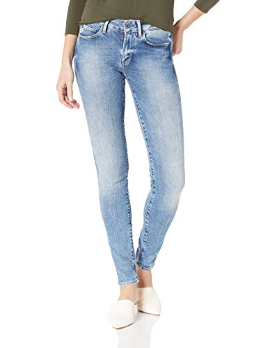 G-STAR RAW Jeansy damskie 3301 Contour High Waist Skinny, niebieski (Medium Aged 6742-071), 25W x 32L