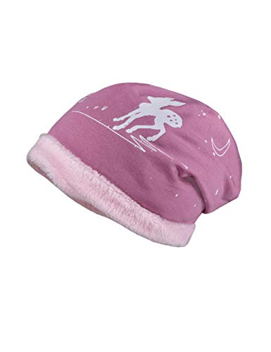 maximo Dziewczęca czapka beanie, liliowy/drewno różane, 49/51 cm
