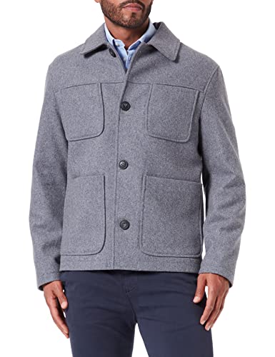 United Colors of Benetton Męski płaszcz Giacchina Lana Bottoni Cappottino Corto, szary (Grigio 507), M