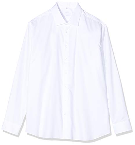 Seidensticker Koszula męska Shaped Fit29 koszula biznesowa, biały (biały 01), 39