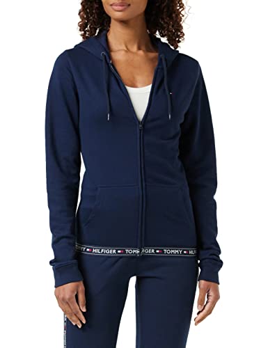 Tommy Hilfiger Damska Bluza z Kapturem Hwk, Niebieski, L