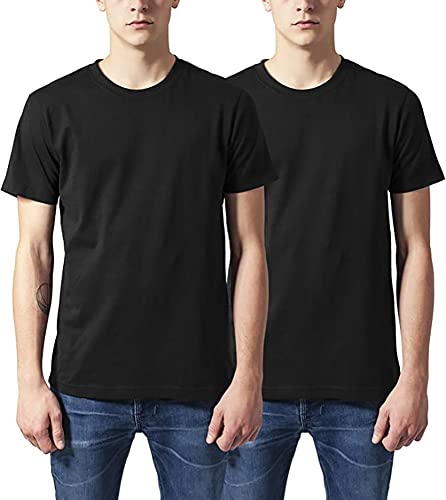 Urban Classics T-shirt męski 2-pak Basic Tee, wielobarwny (czarny (2 szt.) 00017), XXL